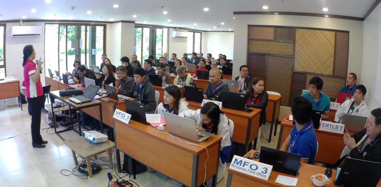 FOR A RESILIENT ENERGY SECTOR:  Participants listen intently as the Rapid Earthquake Damage Assessment System (REDAS) trainor discussed the mechanics for the software's proper usage on the first day for the REDAS Training conducted by PHIVOLCS, PAGASA and  DENR-MGB at Kasa Luntian in Tagaytay City from 2 to 7 September 2019.   The REDAS software is being used by LGUs and their community planners for disaster risk assessments, and more recently, by government agencies involved in disaster resiliency operatio