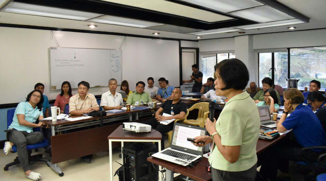 Department of Energy (DOE) employees listen intently as Philippine Metrology, Standards, Testing and Quality, Incorporated (PhilMSTQ) President Cirila Sescon Botor conducts an orientation on ISO/IEC: 17020:2012 and ISO 9001 during the three-day DOE workshop setting the proper requirements to help outsourced inspection bodies in monitoring, verification, and enforcement (MVE) effectively.