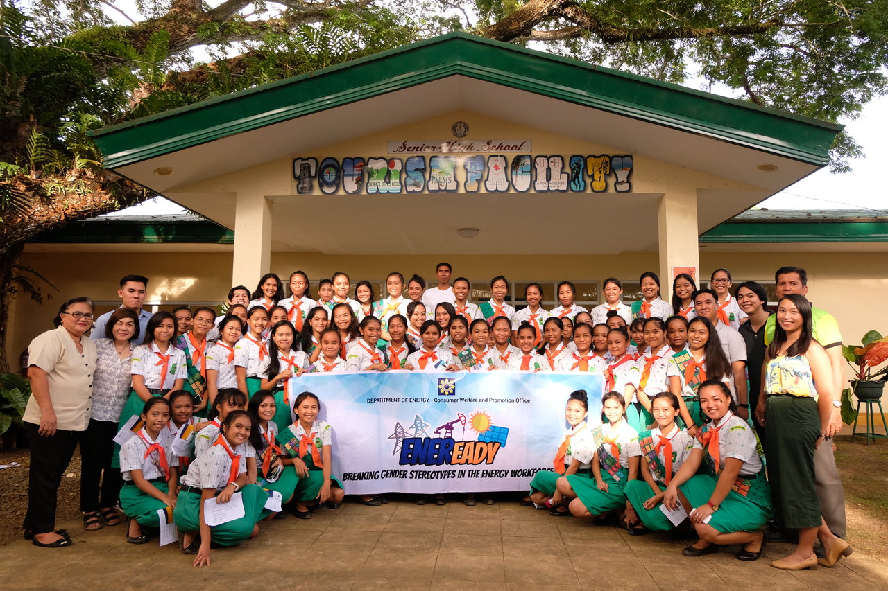 The Department of Energy presented the gender-neutral careers in the energy sector to 180 students from Lourdes National High School in Panglao, Bohol.