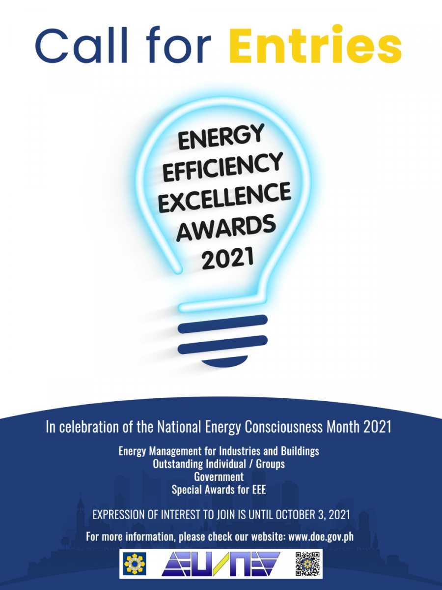 Call for Entries for the Energy Efficiency Excellence (EEE) Awards 2021 Poster